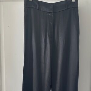 OUD Paris Elegant Black Satin Women's Pants